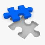  Two puzzle pieces fitting together, symbolizing connection, integration, and making sense of complex health challenges.