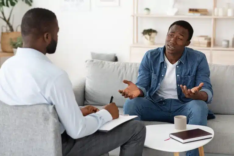 Occupational therapy session supporting depression life skills therapy and daily functioning in a home setting